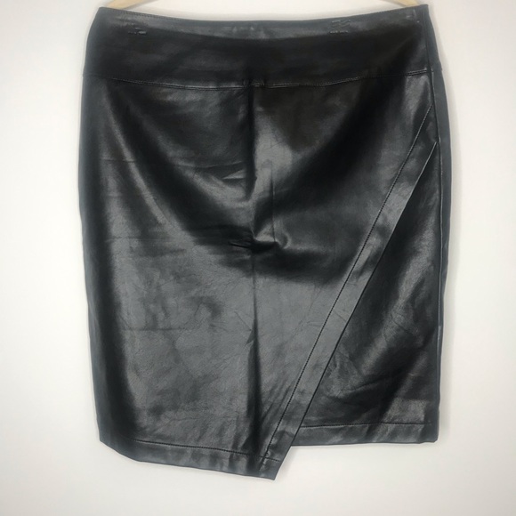 Ann Taylor Leather Faux wrap Skirt | Size 10 - Picture 1 of 4